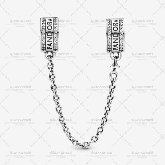 Pandora Logo Safety Chain Clip Charm - Picture 2 of 4